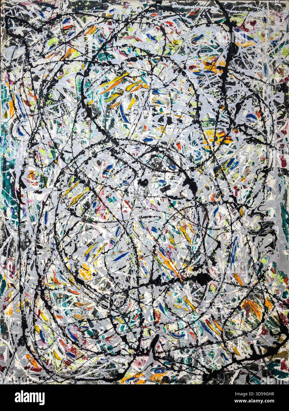 JACKSON POLLOCK. b. 1912 - d. 1956. Tiltle: Percorsi per l'acqua, 1947 Foto Stock