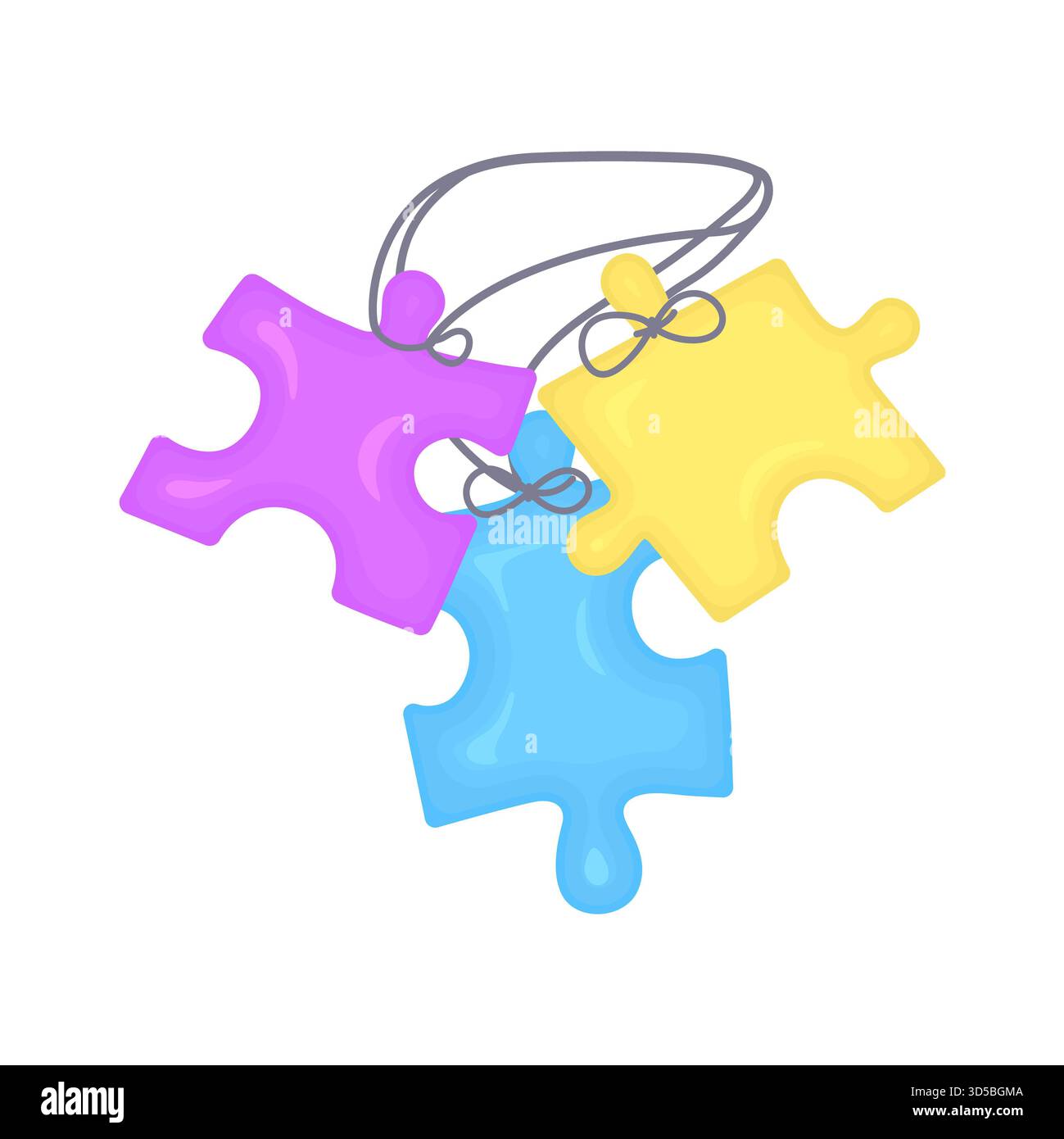 Consapevolezza dell'autismo, illustrazione concettuale. Foto Stock