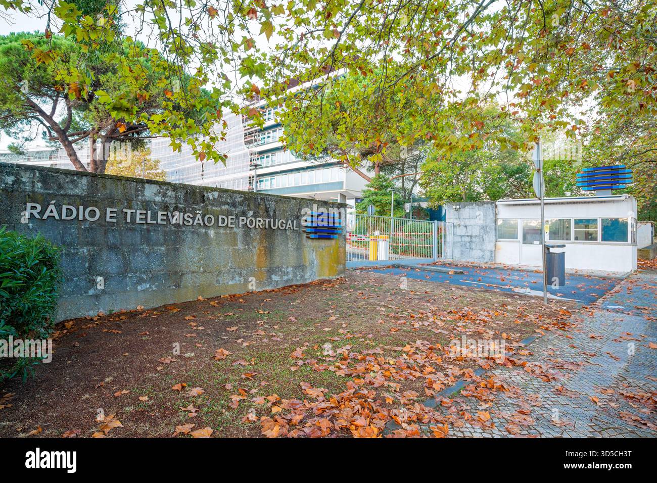 Facciata principale delle strutture della RTP a Lisbona-Portogallo. Foto Stock