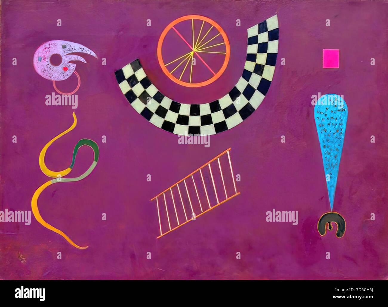 Nastro con quadrati, 1944 di Wassily Kandinsky Illustrazione Vettoriale