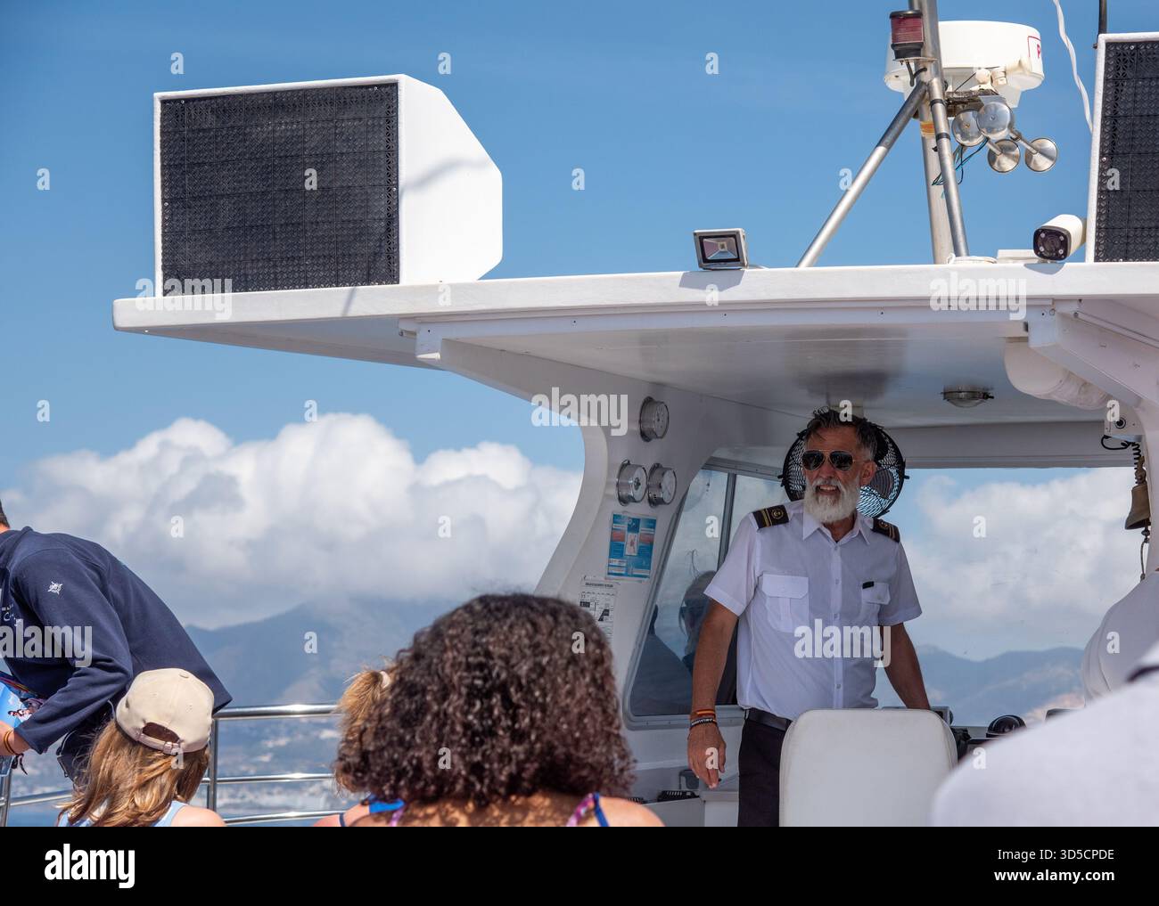 Gita in barca sulla Costa del Sol e paesaggi 2023 Foto Stock