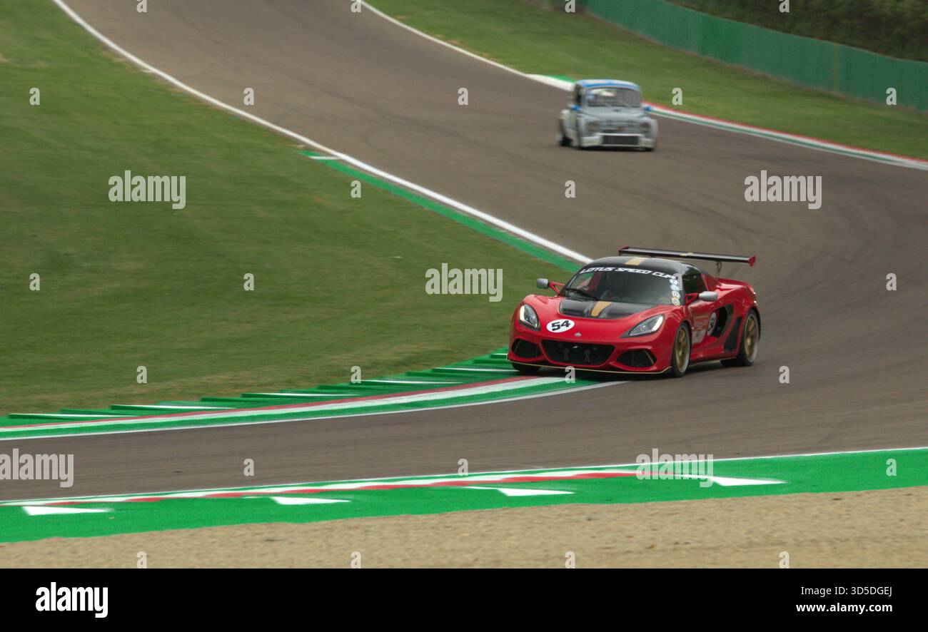 Storico Minardi Day 2025. Lotus Exige e FIAT 500 Abarth Foto Stock