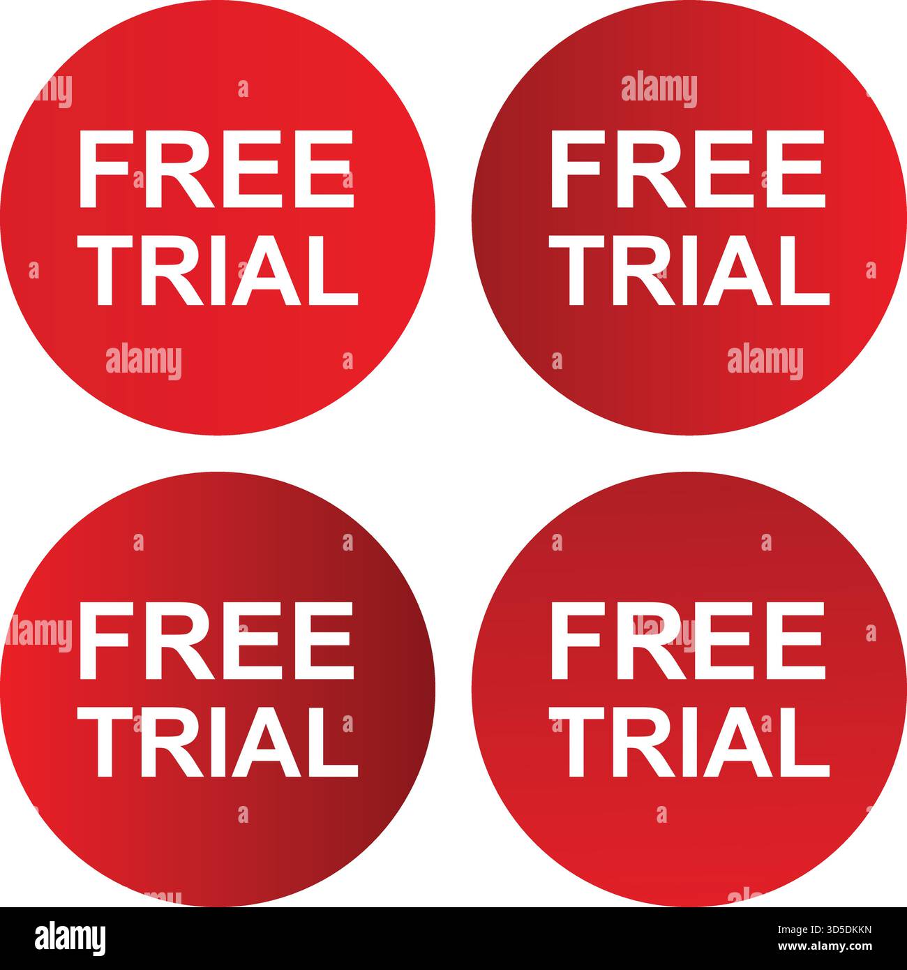 Distintivo dell'offerta di prova gratuita per le promozioni Illustrazione Vettoriale