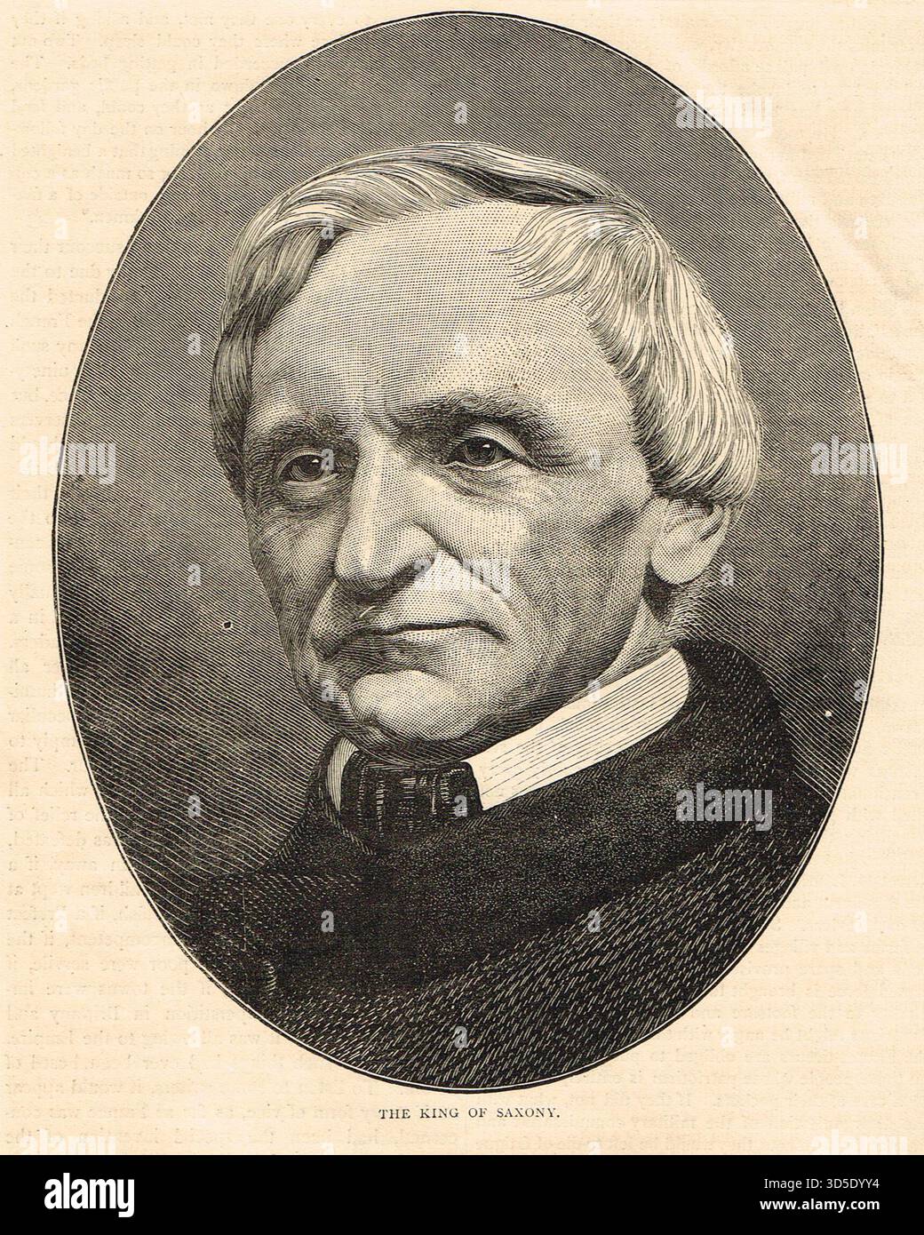 Giovanni, re di Sassonia durante la guerra franco-prussiana. Foto Stock