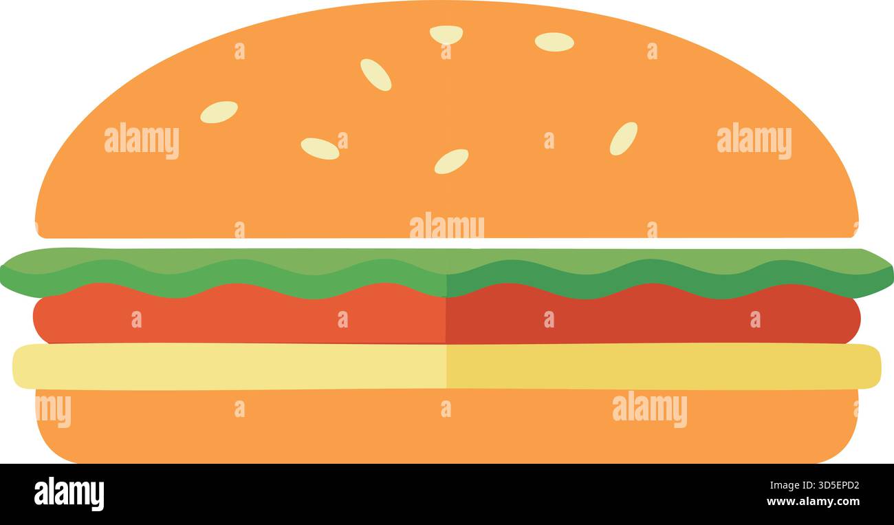 Burger: Fast food, pasti, ristorante, sandwich Illustrazione Vettoriale