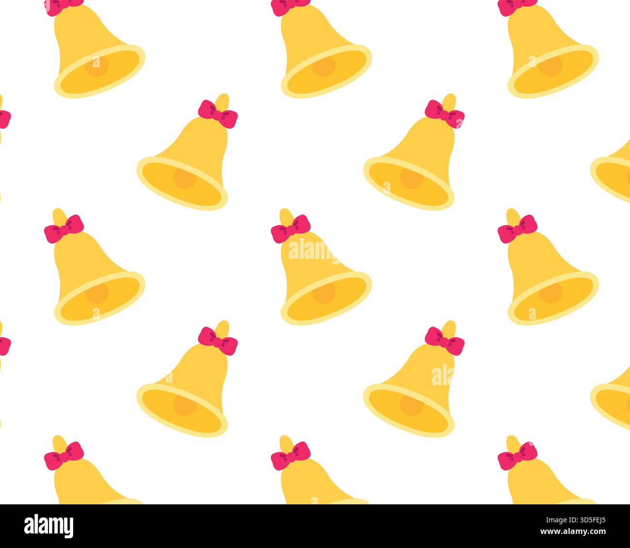 Motivo senza cuciture. Campane di Natale. Sfondo bianco isolato. Illustrazione vettoriale. Illustrazione Vettoriale