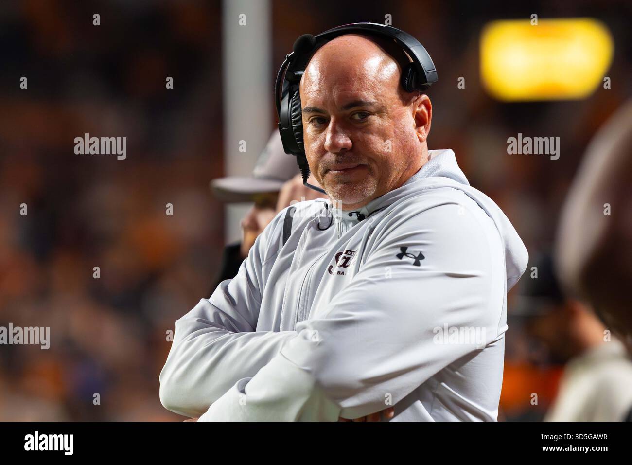 15 novembre 2025: Tony Sanchez dei New Mexico State Aggies durante la partita di football NCAA tra i volontari dell'Università del Tennessee e gli Aggies della New Mexico State University al Neyland Stadium di Knoxville, Tennessee Tim Gangloff/CSM Foto Stock