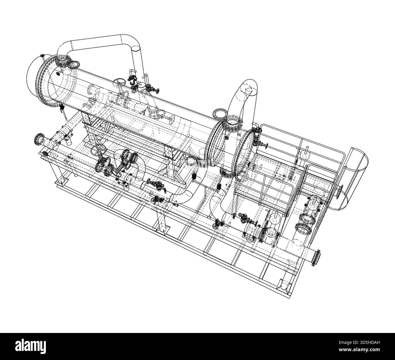 Progetto per le apparecchiature industriali. Vettore Illustrazione Vettoriale