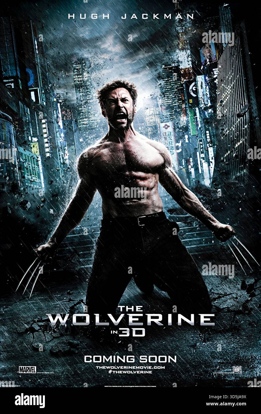 The Wolverine (2013) diretto da James Mangold e interpretato da Hugh Jackman, Hiroyuki Sanada e Tao Okamoto. Wolverine viaggia in Giappone, dove affronta nemici mortali e affronta la sua stessa mortalità in una battaglia per la sopravvivenza. Fotografia di un poster International Advance originale del 2013 SOLO PER USO EDITORIALE. Crediti: BFA / 20th Century Fox Foto Stock
