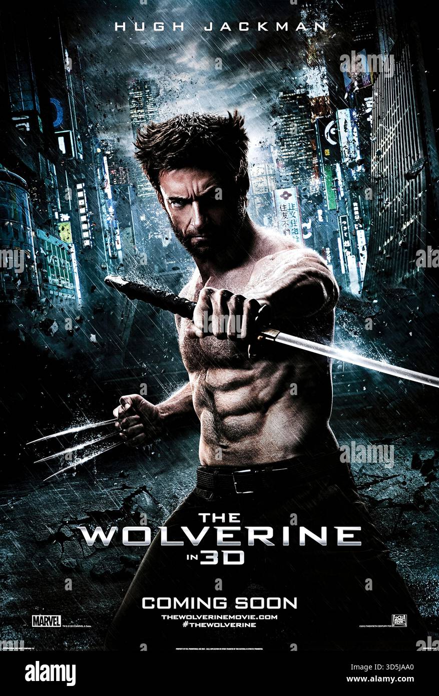 The Wolverine (2013) diretto da James Mangold e interpretato da Hugh Jackman, Hiroyuki Sanada e Tao Okamoto. Wolverine viaggia in Giappone, dove affronta nemici mortali e affronta la sua stessa mortalità in una battaglia per la sopravvivenza. Fotografia di un poster International Advance originale del 2013 SOLO PER USO EDITORIALE. Crediti: BFA / 20th Century Fox Foto Stock