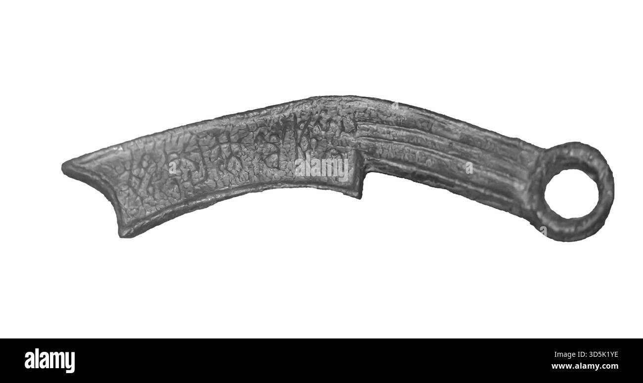 L'antico denaro dei coltelli cinesi circolò durante la dinastia Zhou, dal 600 al 200 a.C. circa. Foto Stock