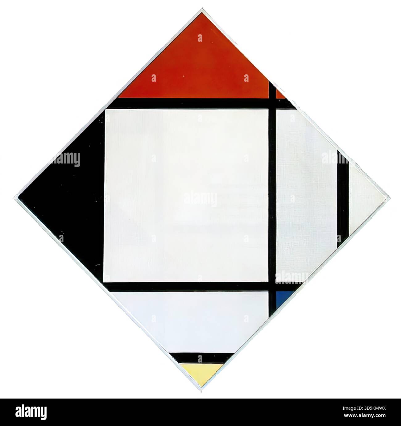 Lozenge composizione in rosso, nero, blu e giallo, 1925 di Piet Mondrian Illustrazione Vettoriale