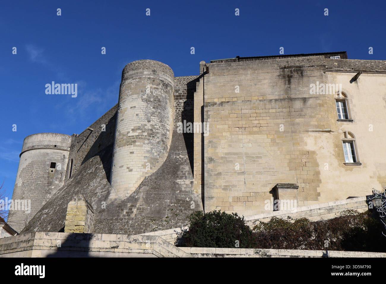 Castello reale di Amboise, vista esterna, città di Amboise, dipartimento dell'Indre-et-Loire, Francia Foto Stock