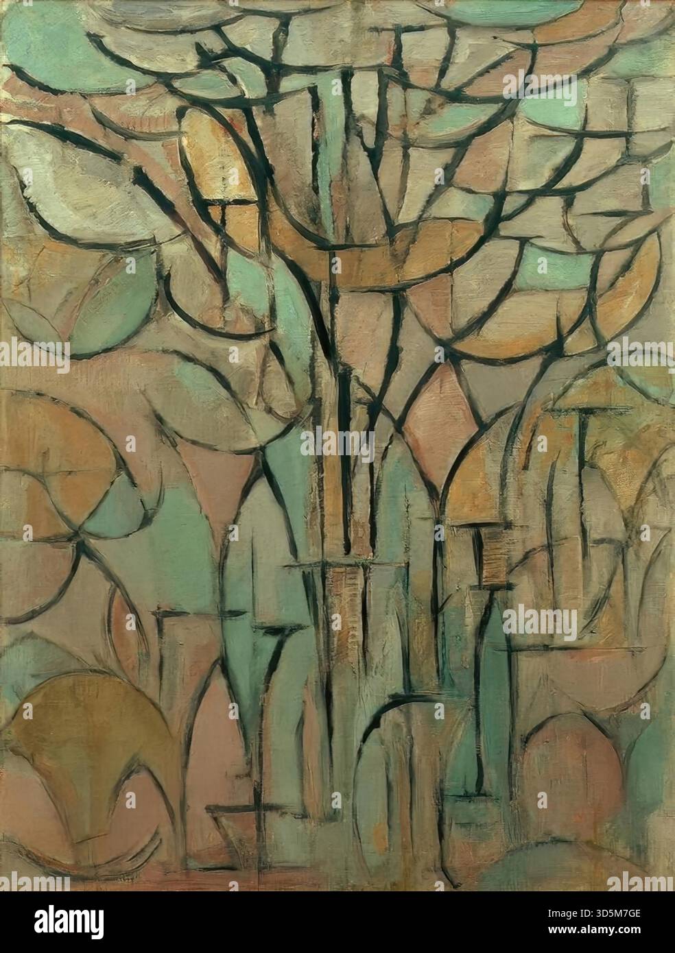 The Trees, 1912 di Piet Mondrian Illustrazione Vettoriale
