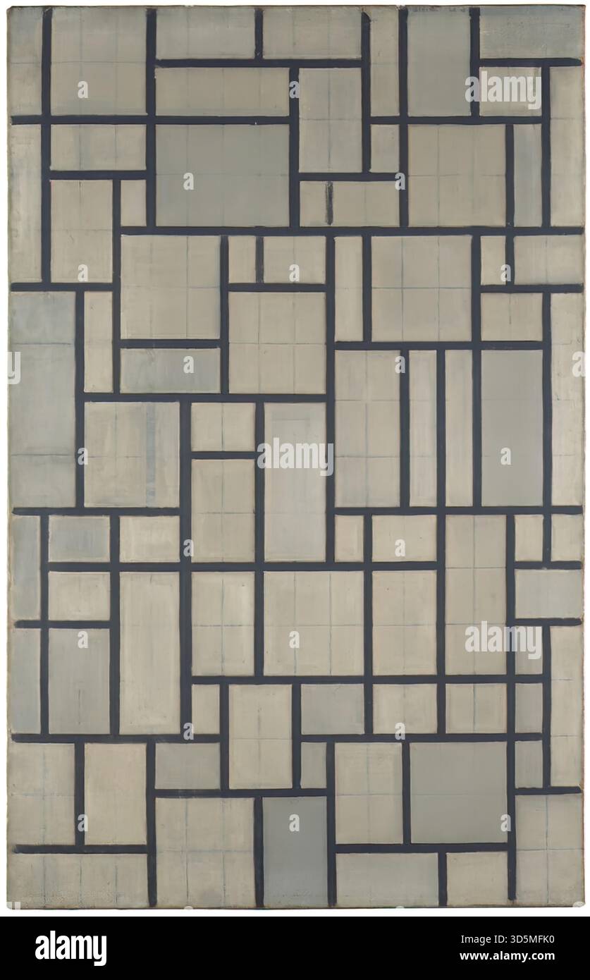 Composizione con griglia 2 1918 di Piet Mondrian Illustrazione Vettoriale