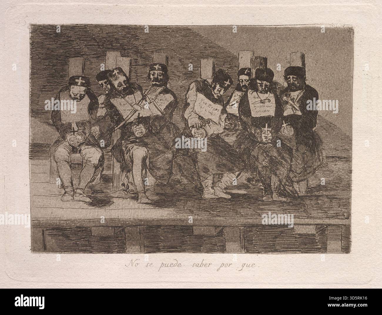 No se puede saber por que, pubblicato da Francisco de Goya nel 1863, è un'incisione, brunito lavis, drypoint e burin. Parte della collezione Rosenwald, descrive azioni umane ambigue, riflettendo l'incertezza e la complessità del comportamento sociale. Foto Stock