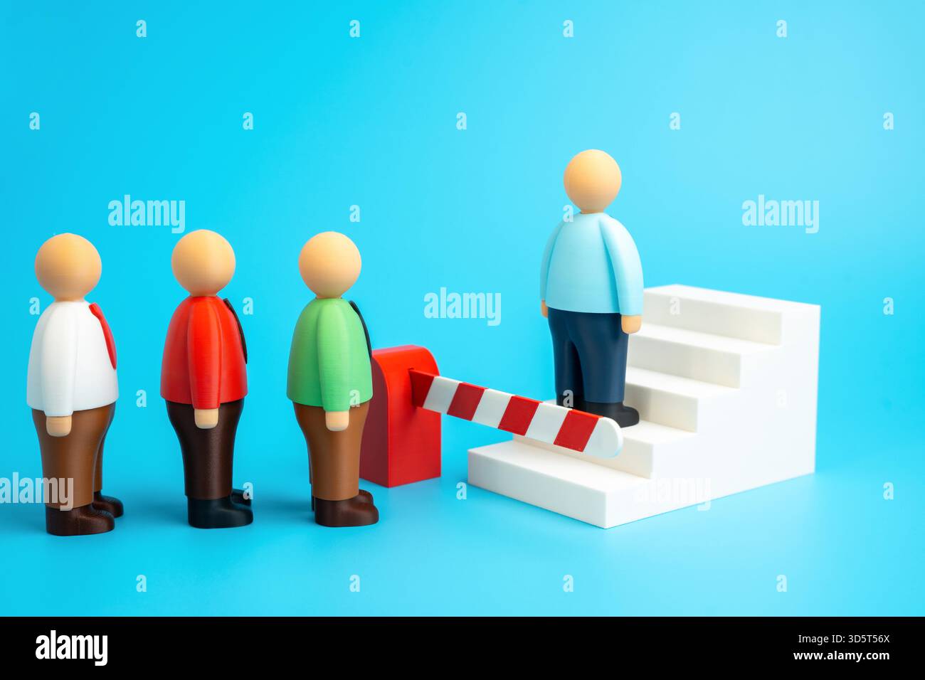 La concorrenza per l'occupazione è intensa. Le persone in cerca di lavoro sono molto richieste. Rivalità sul mercato del lavoro, disoccupazione e selezione delle risorse umane. Affari, reclutamento ed economia Foto Stock