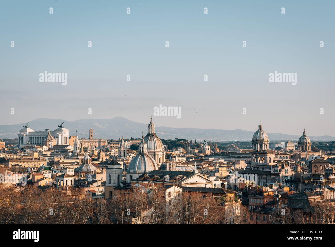 Vista dell'architettura storica di Roma, Lazio, Italia Foto Stock