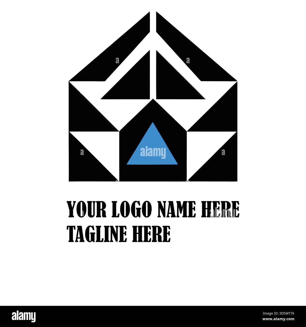 Elegante logo di proprietà con elementi astratti e linee pulite progettate per gli agenti immobiliari, le imprese edili e i marchi di abitazioni moderne Illustrazione Vettoriale