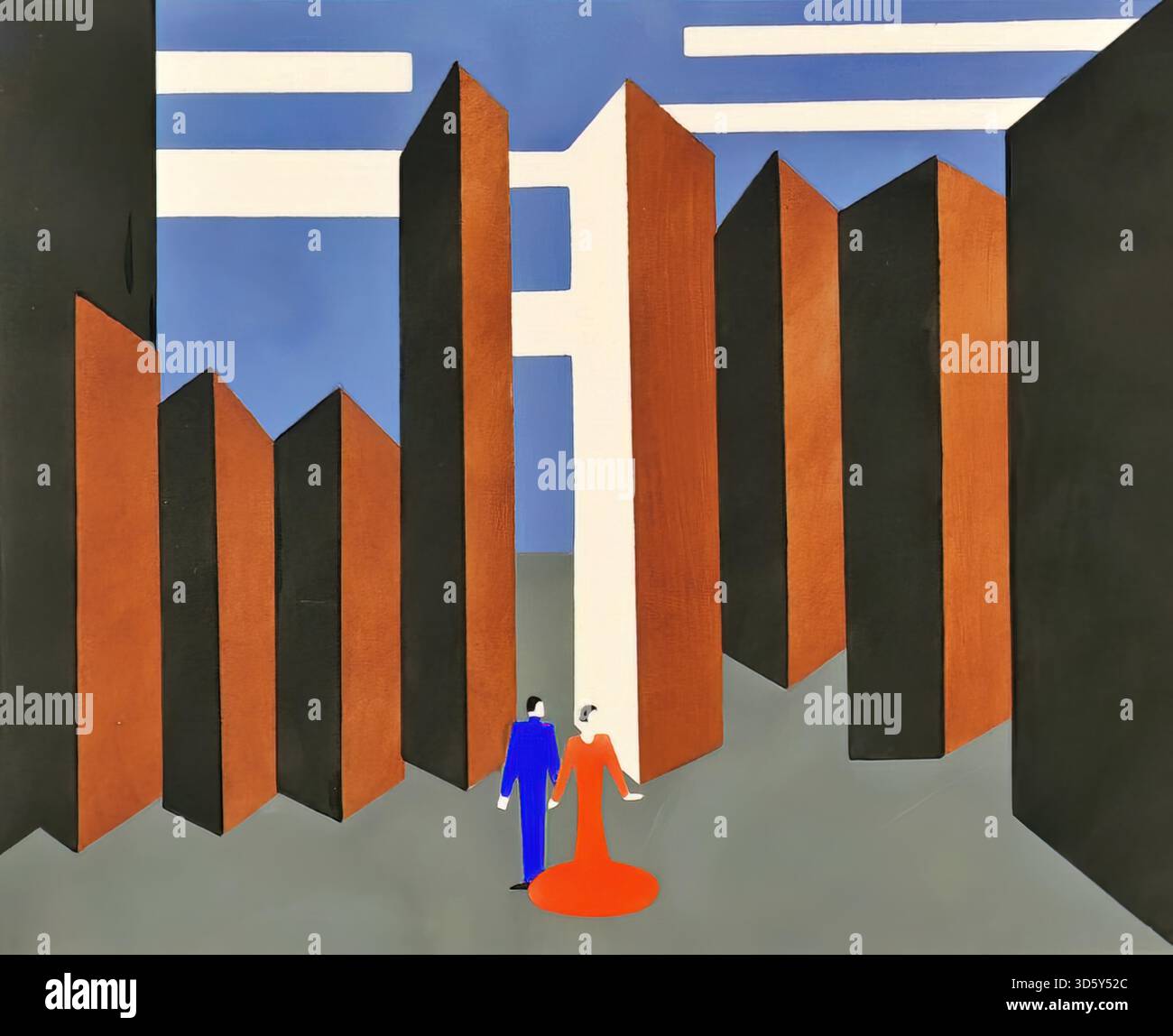 Design scenico dal portfolio Dcors de Thtre, 1930 di Alexandra Exter Illustrazione Vettoriale