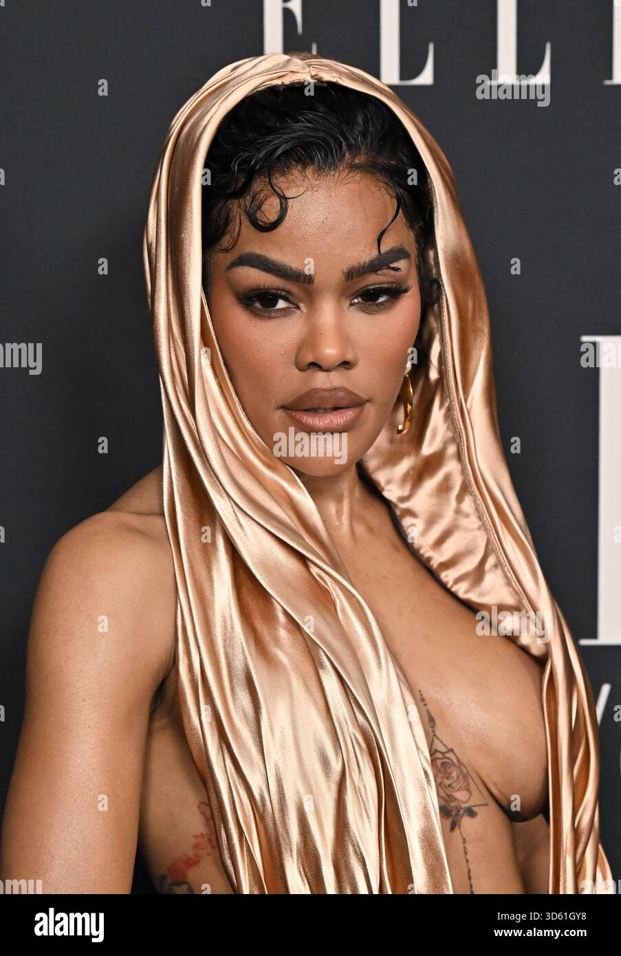 Los Angeles, Stati Uniti. 17 novembre 2025. Teyana Taylor arriva a Elle Women a Hollywood 2025 tenutosi al Four Seasons Hotel Los Angeles a Beverly Hills il 17 novembre 2025 a Los Angeles, CA. © Starbuck/AFF-USA.COM credito: AFF/Alamy Live News Foto Stock