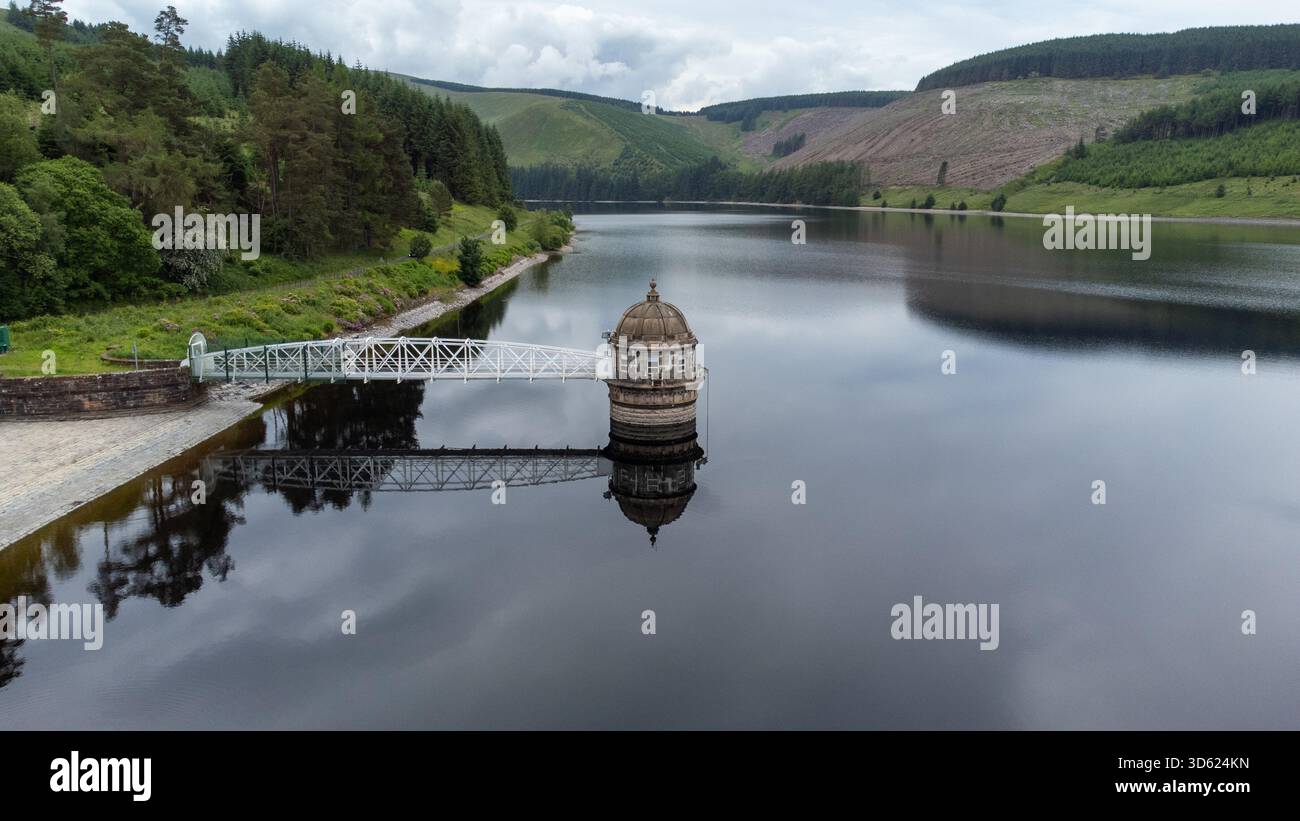 Veduta aerea del bacino idrico di talla Foto Stock