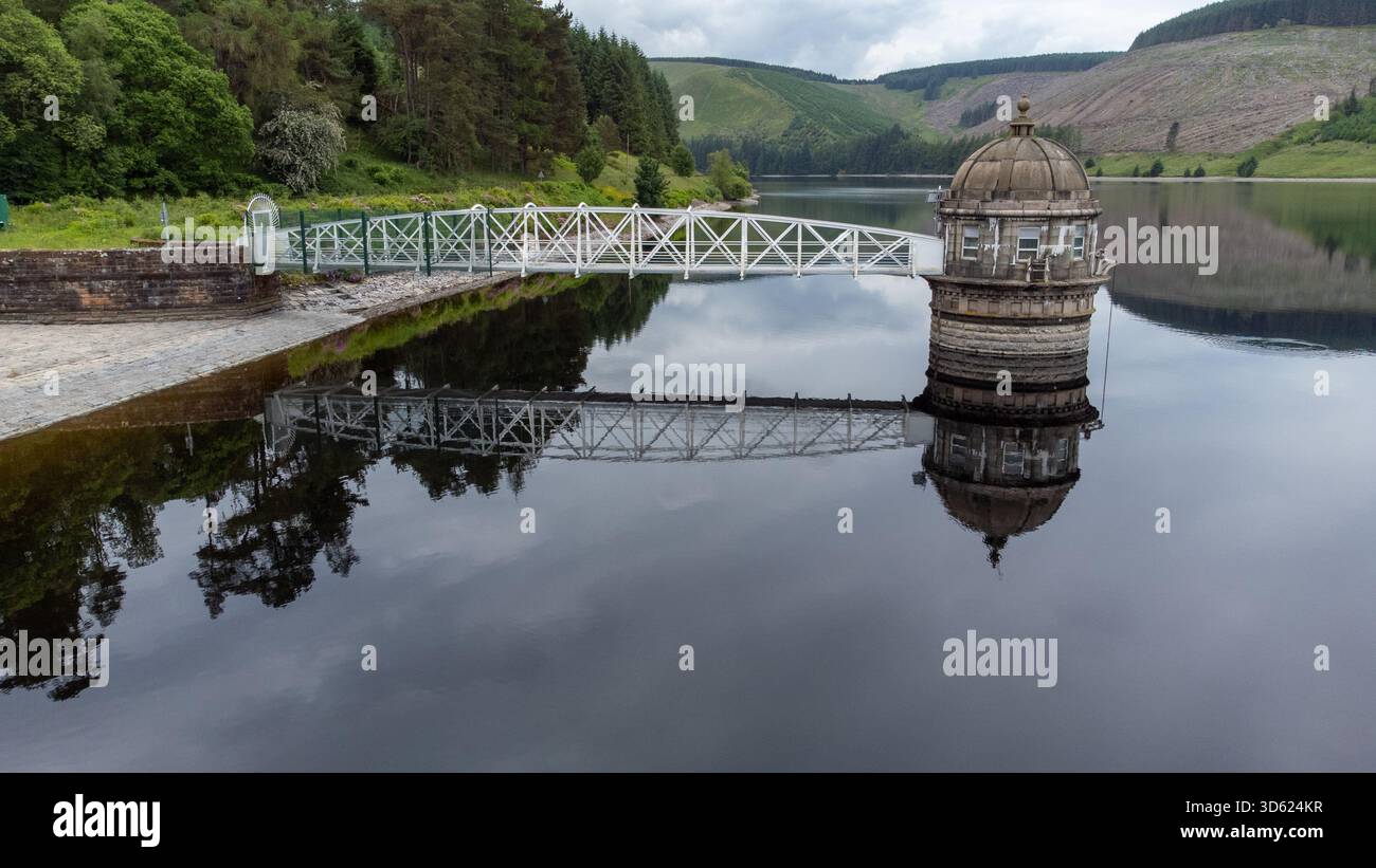 Veduta aerea del bacino idrico di talla Foto Stock