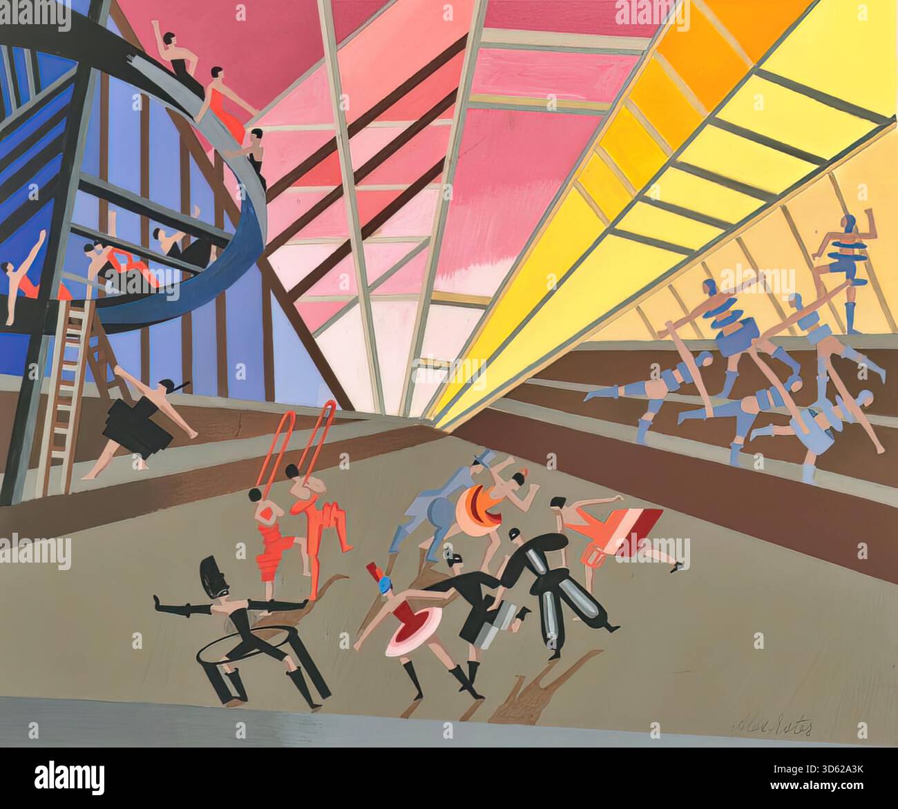 Design scenico dal portfolio Dcors de Thtre, 1930 di Alexandra Exter Illustrazione Vettoriale