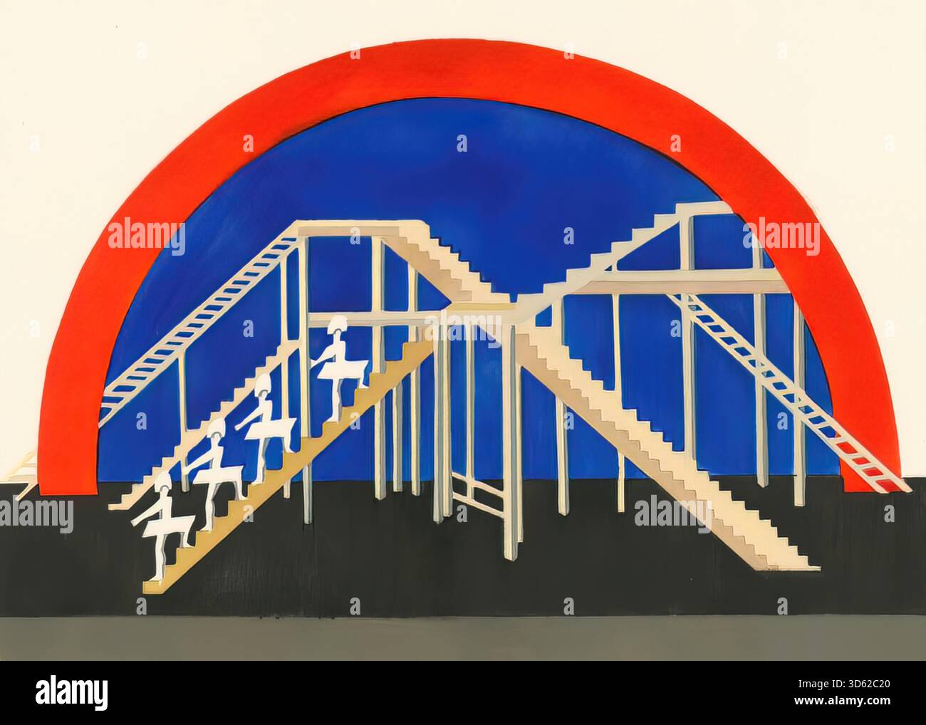 Design scenico dal portfolio Dcors de Thtre, 1930 di Alexandra Exter Illustrazione Vettoriale
