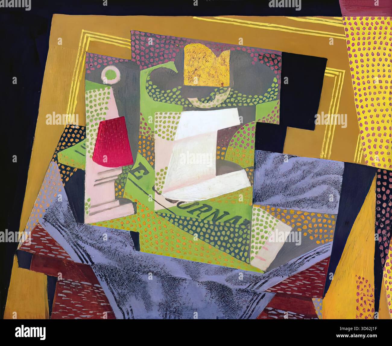 Composizione su un tavolo, 1916 di Juan Gris Illustrazione Vettoriale