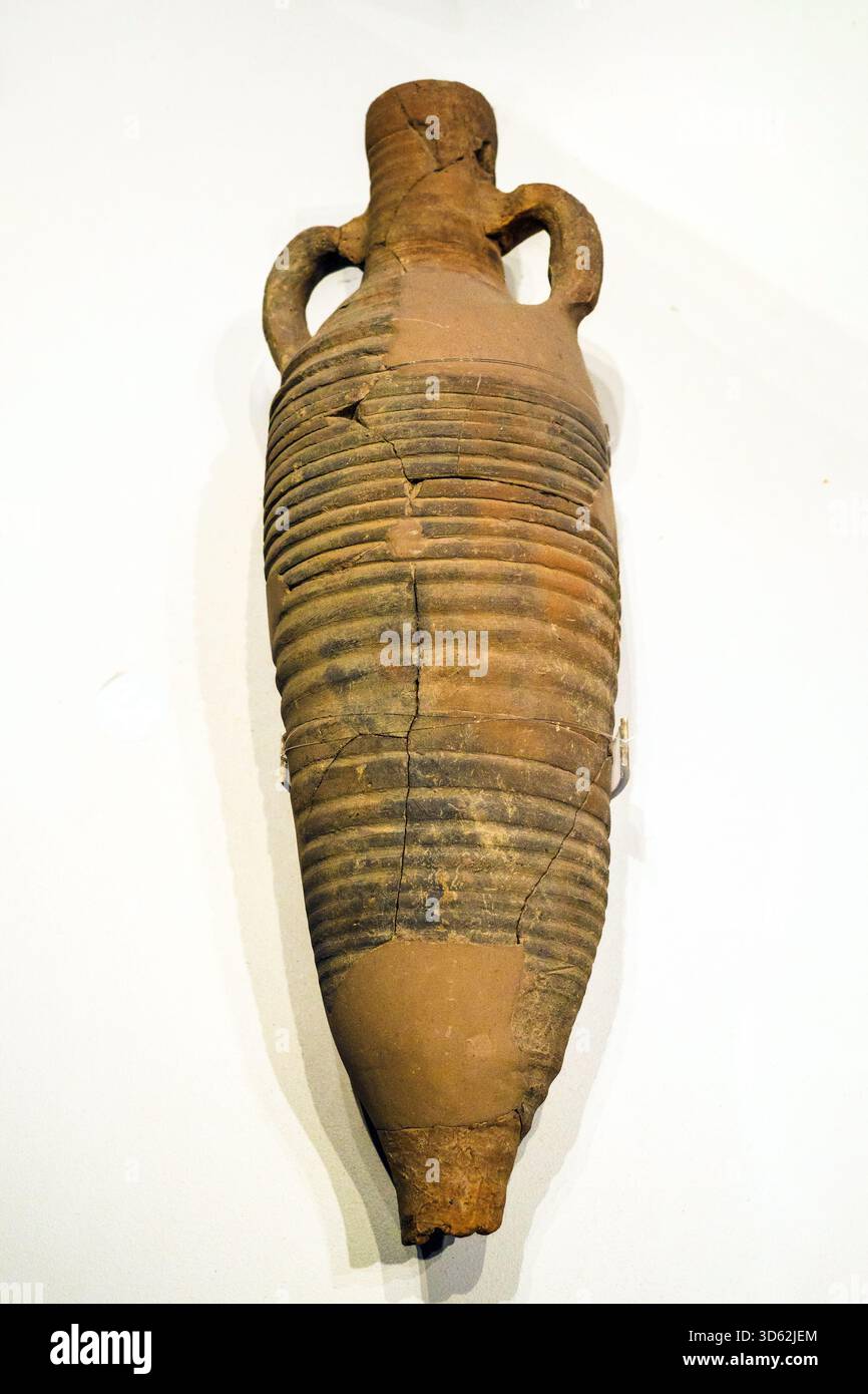Anfore del Meditarraneo orientale dall'Egitto - ceramica, vi secolo d.C. - Museo della città e del territorio - Ravenna, Italia Foto Stock