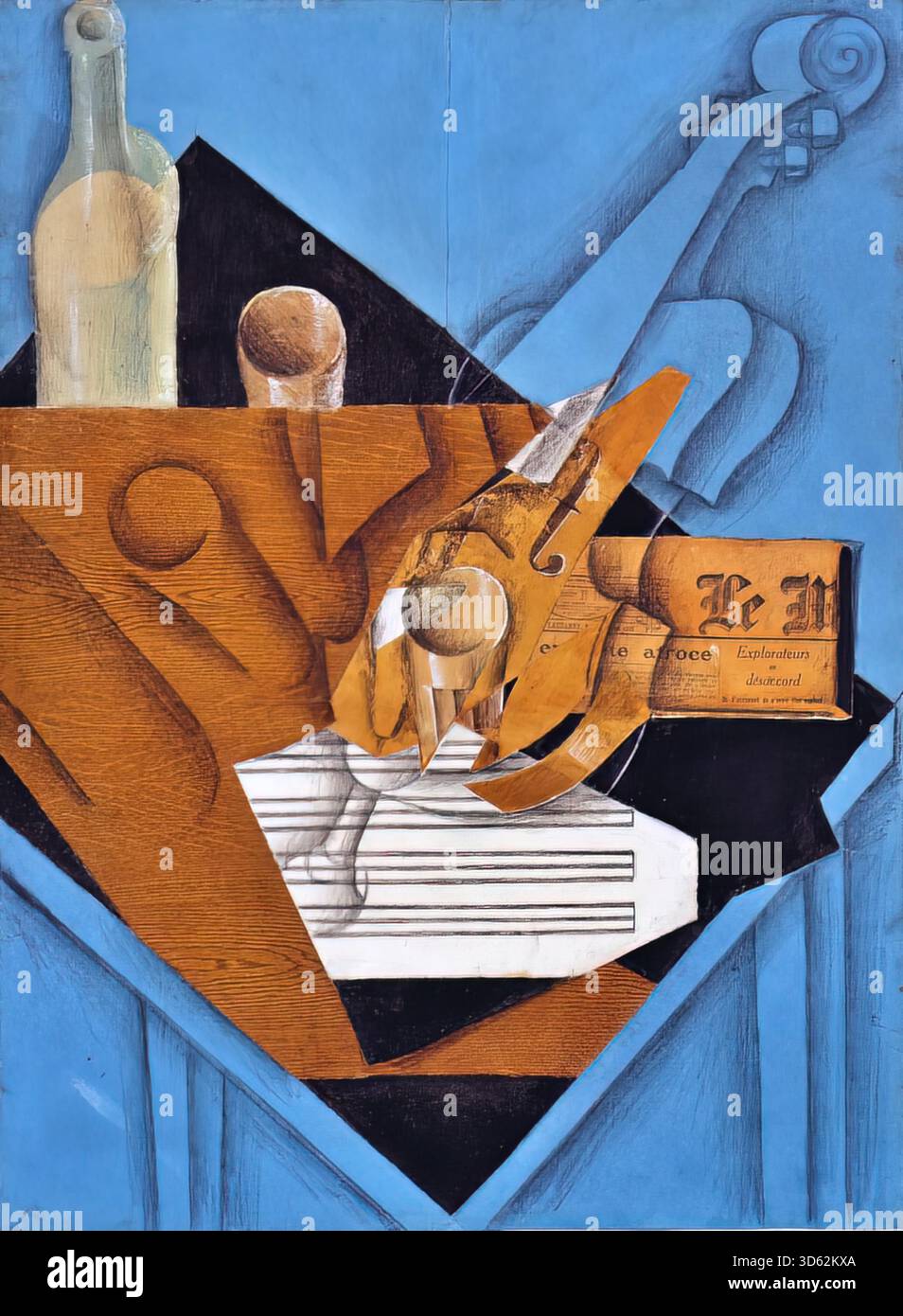 Il tavolo dei musicisti, 1914 di Juan Gris Illustrazione Vettoriale