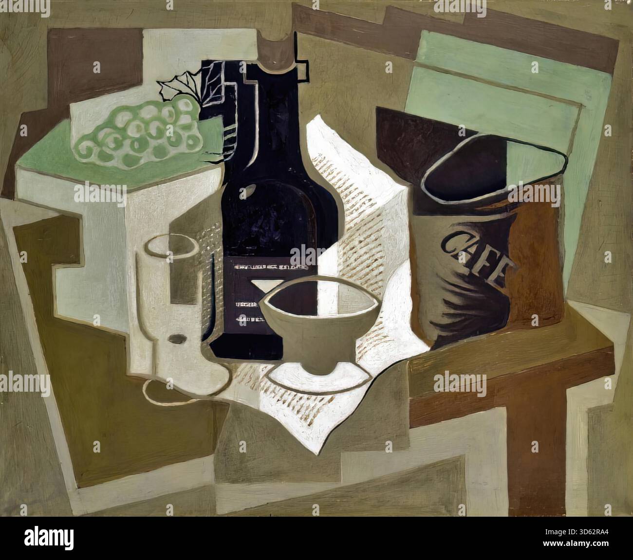 La borsa di caffè, 1920 di Juan Gris Illustrazione Vettoriale