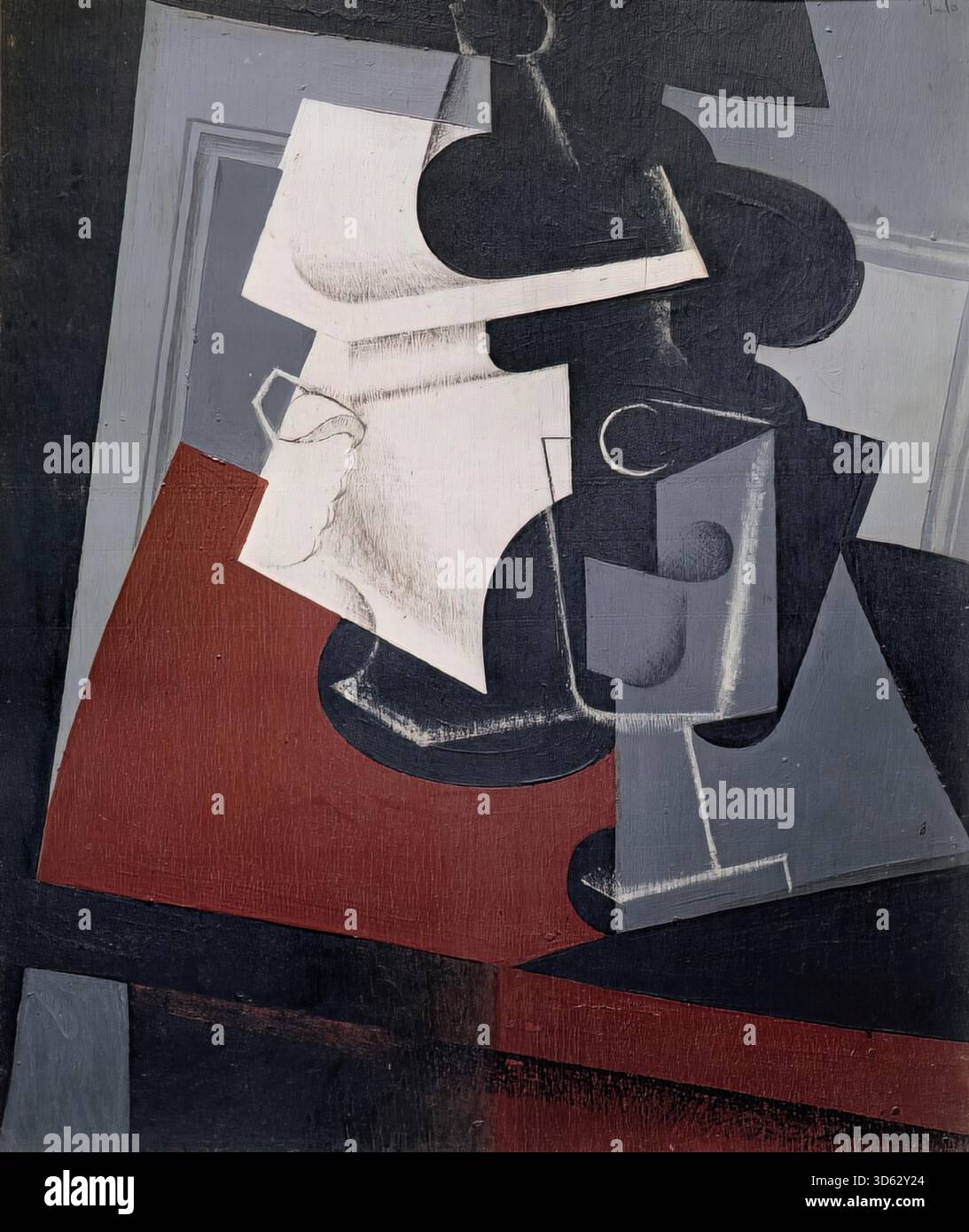 Natura morta su un tavolo, 1916 di Juan Gris Illustrazione Vettoriale