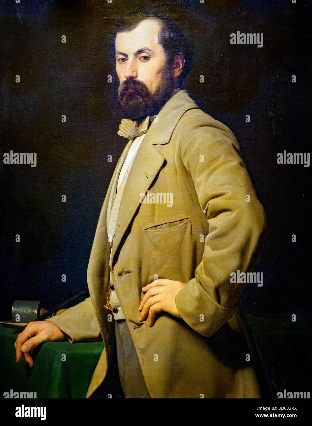 Ritratto di Luigi Majoli (1856) di Antonio Ciseri (1821 - 1891) - olio su tela Foto Stock