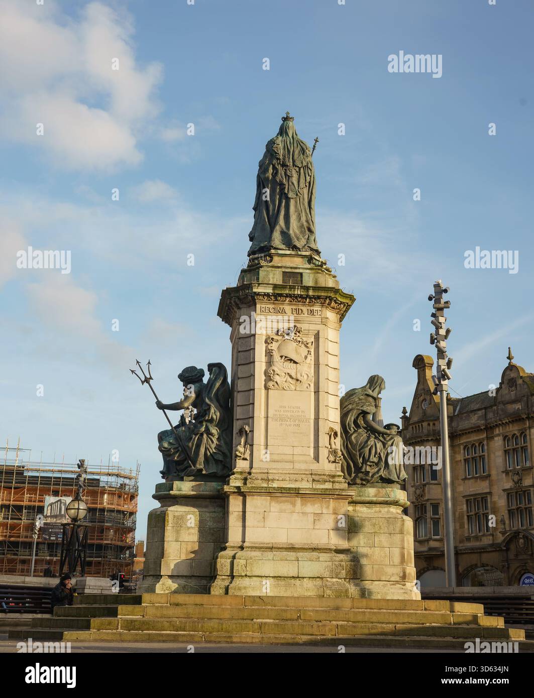Statua della regina Vittoria nel centro di Hull, East Yorkshire, Regno Unito Foto Stock