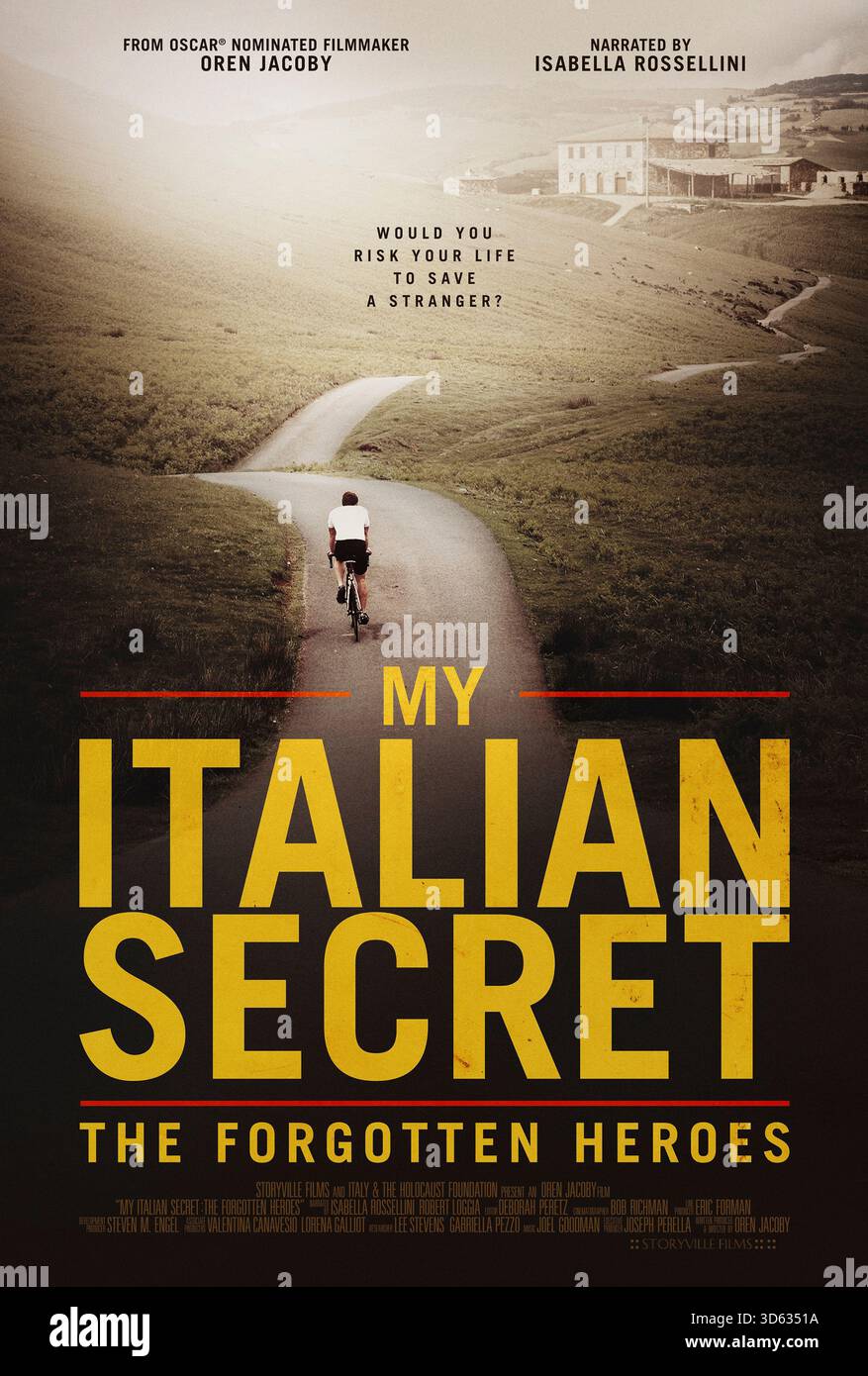 My Italian Secret: The Forgotten Heroes (2014) diretto da Oren Jacoby e interpretato da Stanislao Pugliese, Gino Bartali e Michela Cescon. Gli italiani, tra cui il ciclista campione Gino Bartali, aiutano a salvare gli ebrei durante la seconda guerra mondiale rischiando la vita per gli sforzi di resistenza. USA SOLO PER USO EDITORIALE DI un foglio di poster. Crediti: BFA / Menemsha Films Foto Stock