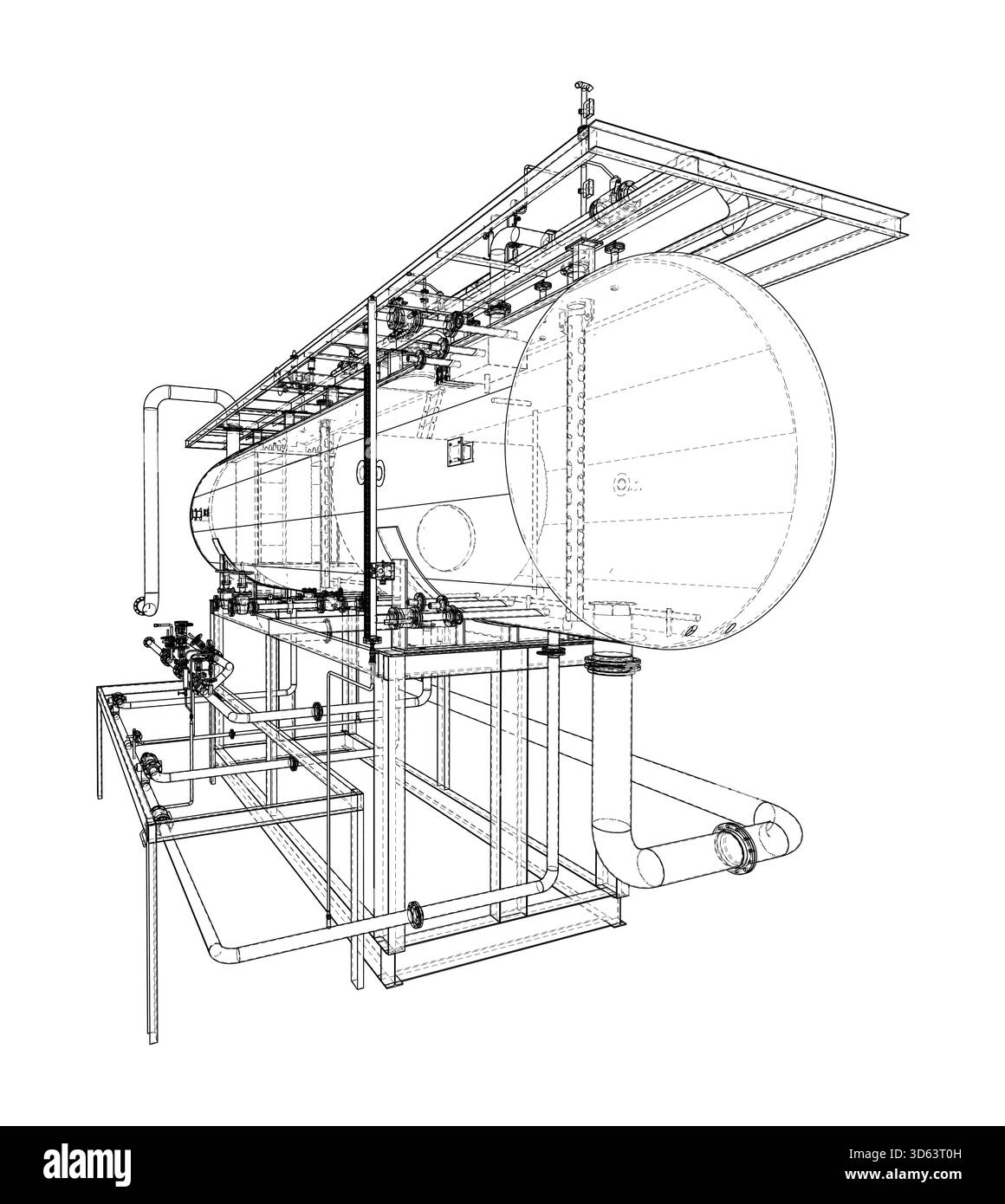 Progetto per le apparecchiature industriali. Vettore Illustrazione Vettoriale