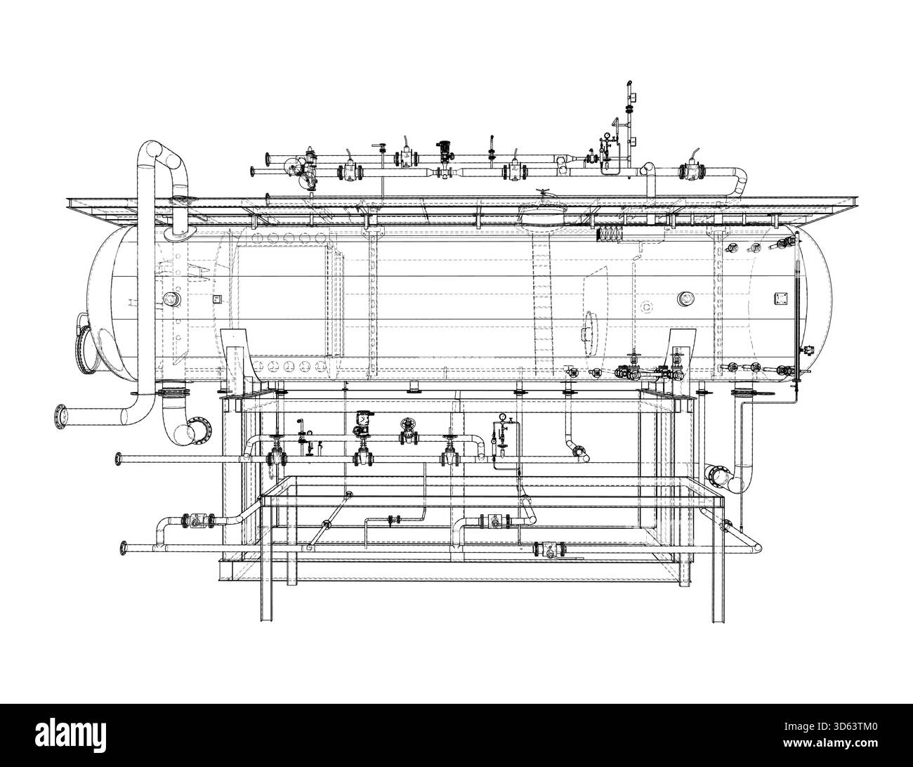 Progetto per le apparecchiature industriali. Vettore Illustrazione Vettoriale