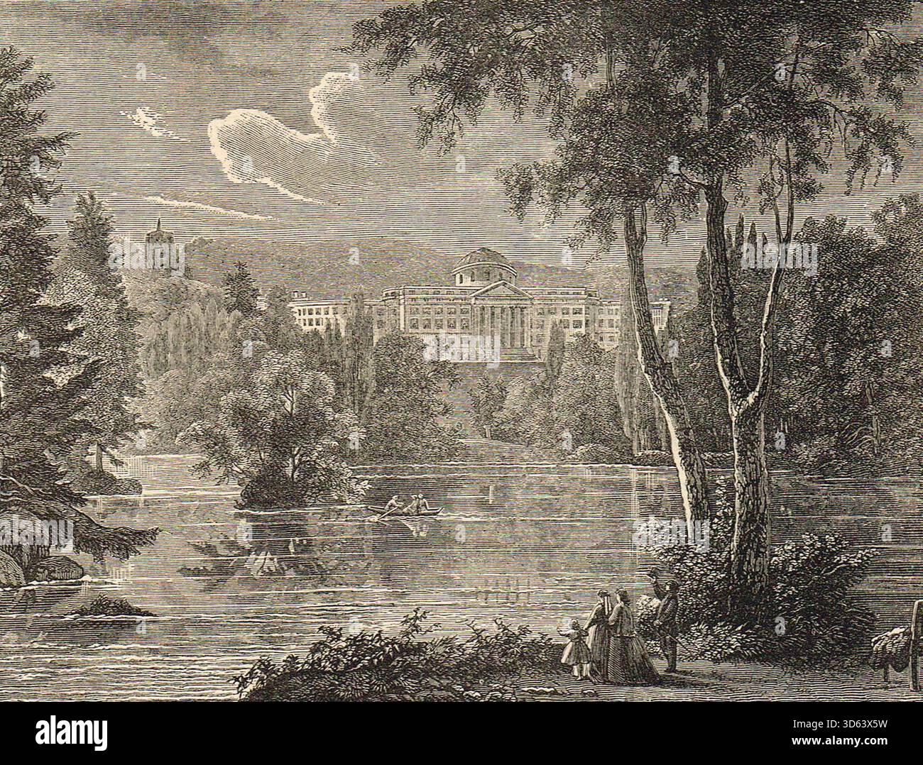 Schloss Wilhelmshöhe vicino a Kassel, Germania. Utilizzato per tenere prigioniero l'imperatore francese Napoleone III, dopo la sconfitta nella battaglia di Sedan durante la guerra franco-prussiana. Foto Stock