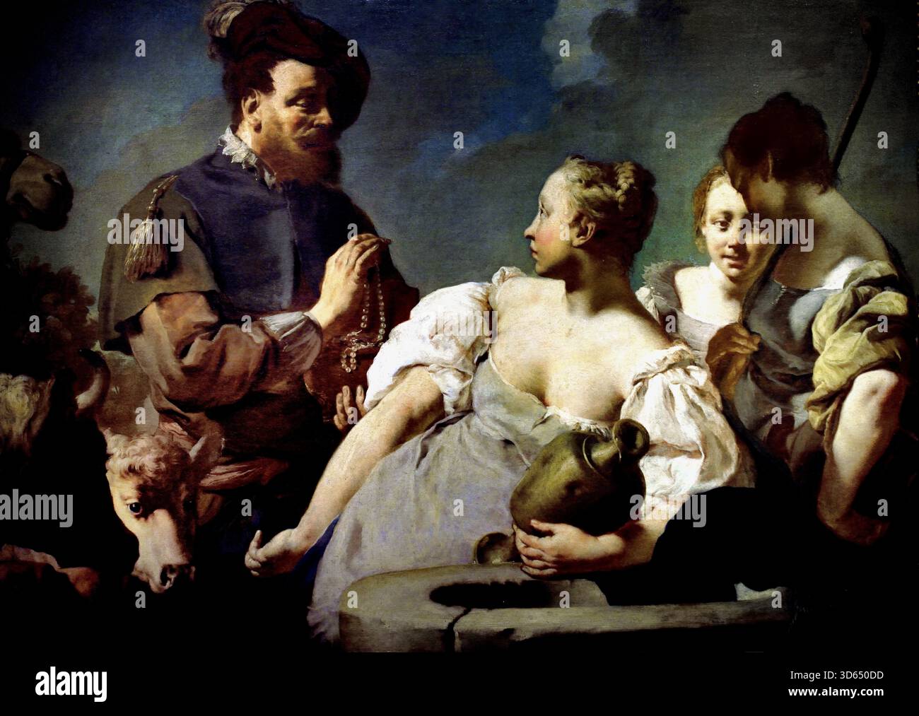 Rebecca e Elieser a ben 1735 - 1740 da Giovanni Battista Piazzetta del xviii secolo Italia, italiano. Foto Stock