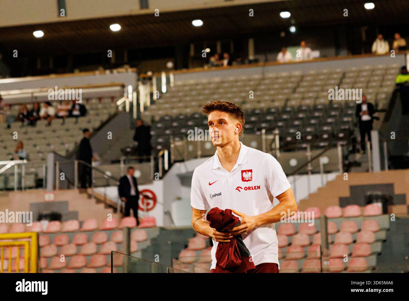 Michal Skoras visto durante la partita di qualificazione ai Mondiali 2026 tra le squadre nazionali di Malta e Polonia (Maciej Rogowski/Ball Raw Images) Foto Stock