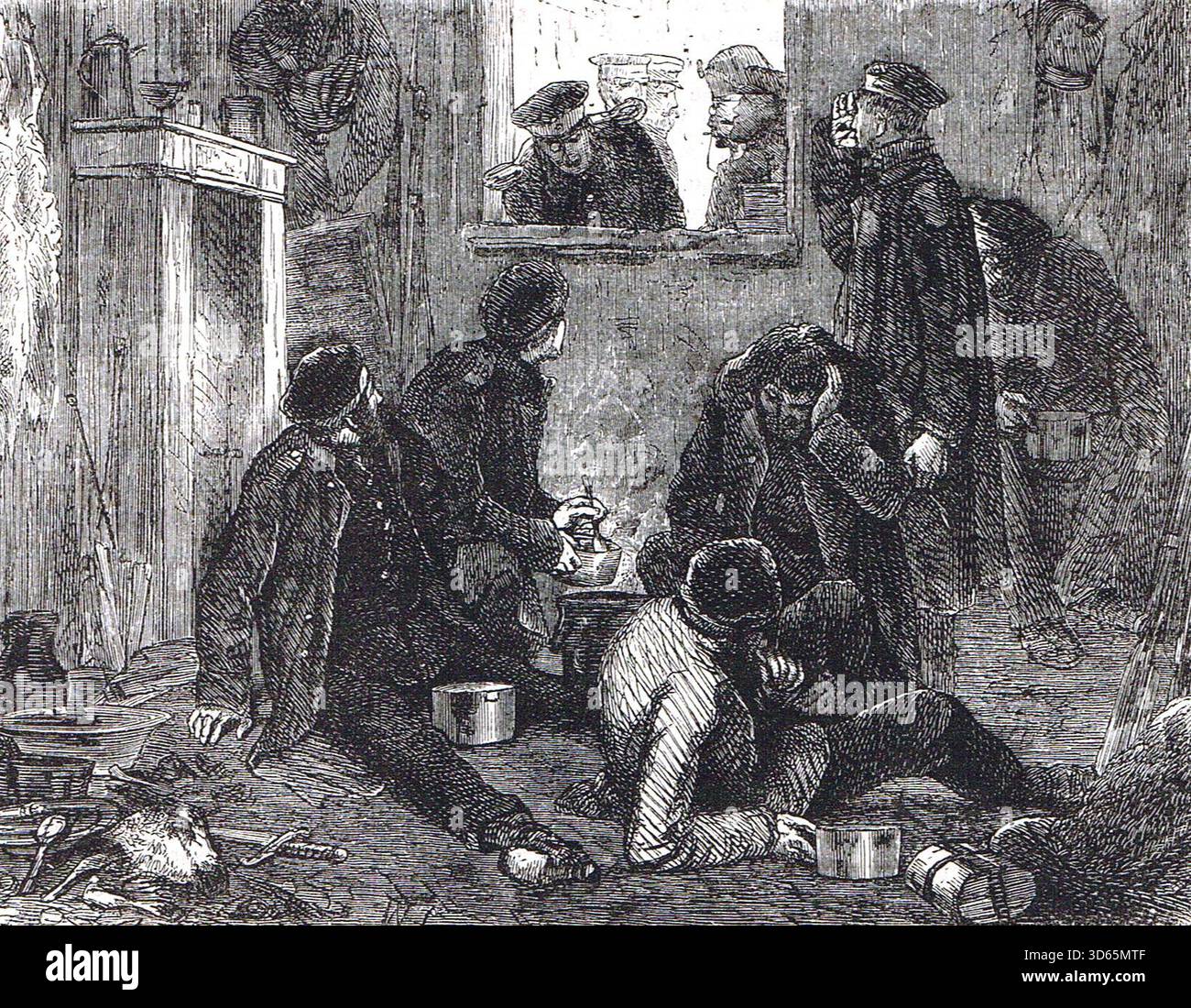 Principe ereditario di Prussia che si recò in visita alle truppe durante la guerra franco-prussiana. Foto Stock