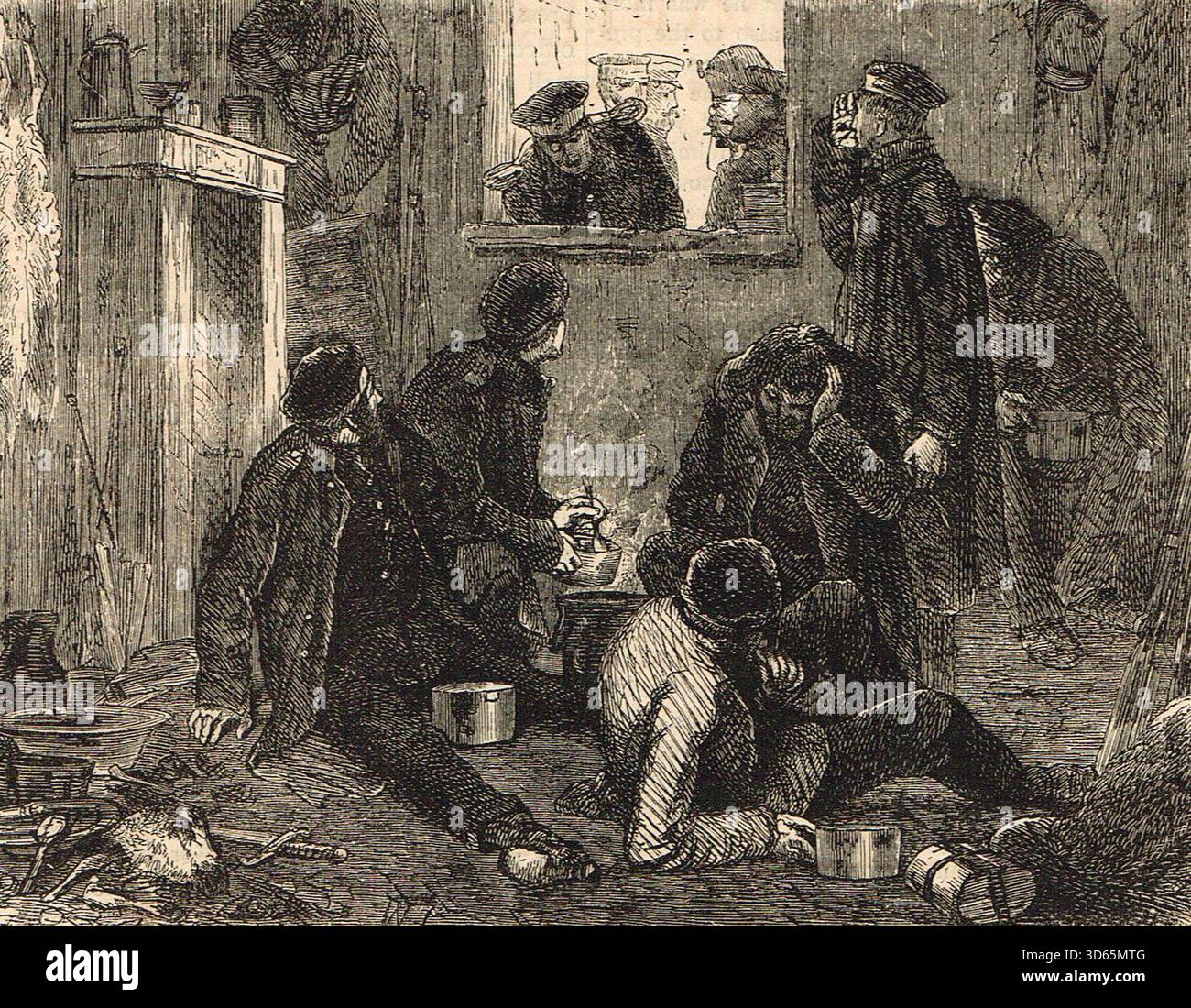 Principe ereditario di Prussia che si recò in visita alle truppe durante la guerra franco-prussiana. Foto Stock