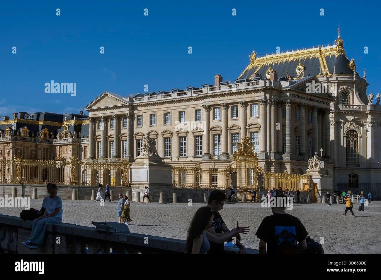 Esterno della Reggia di Versailles, Francia Foto Stock