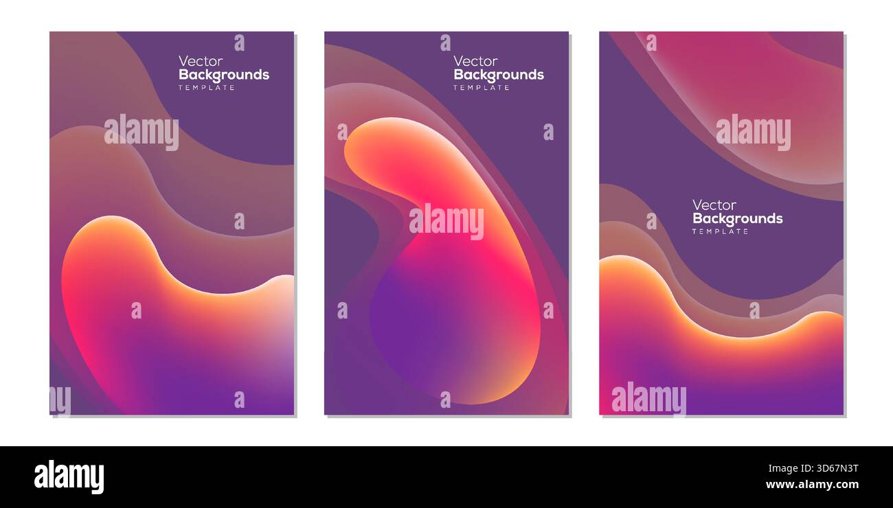 Sfondo astratto con effetto fluido e dinamico. Sfondo moderno sfumato. Illustrazione vettoriale per il modello di progetto Illustrazione Vettoriale