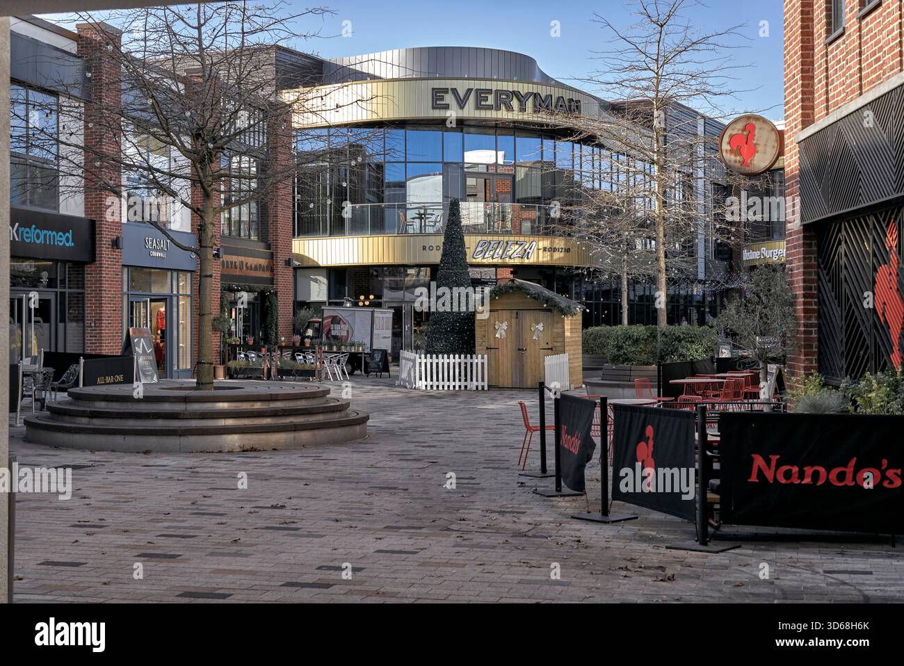 Bell Court, Stratford Upon Avon, galleria commerciale, Warwickshire, Inghilterra, REGNO UNITO Foto Stock