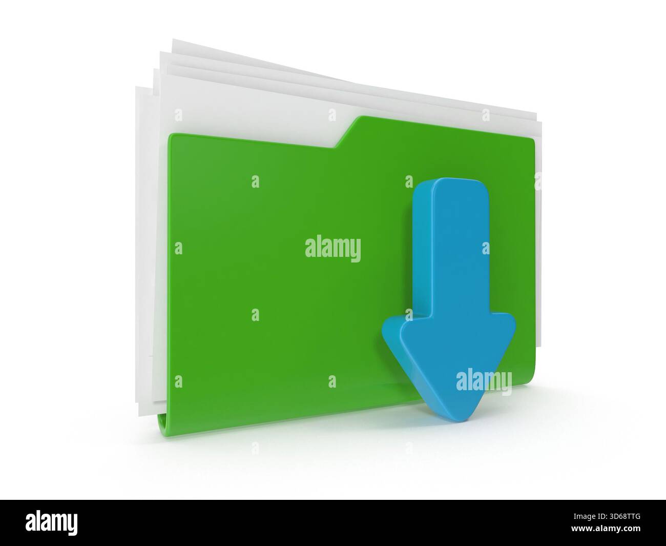 Isolato su bianco, immagine con rendering 3d. Foto Stock