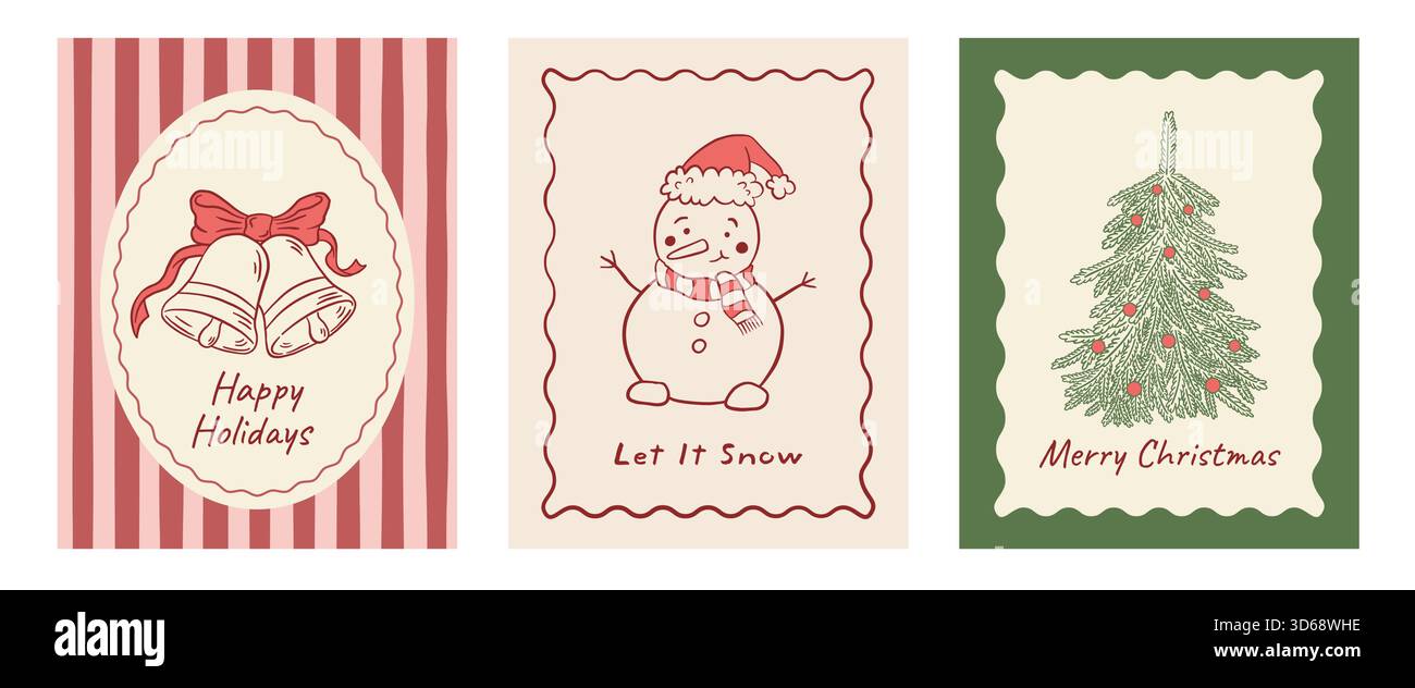 Biglietti Auguri Natale Retrò Con Buste Biglietti Auguri Natale Retrò - Set 12 Cartoline Con Buste 15x10cm Cartoline Natalizie Retrò - Foto 3