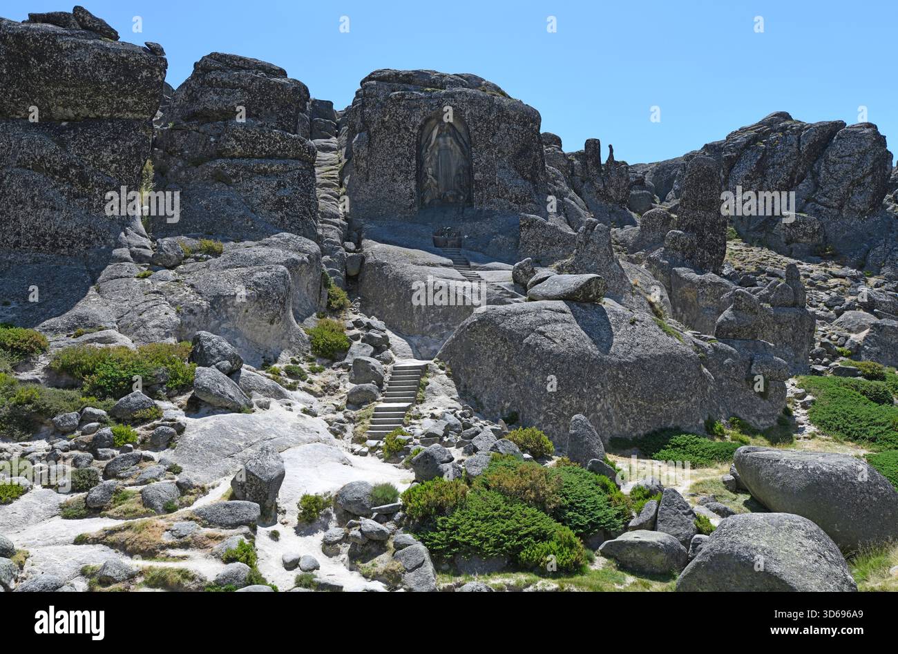 Parco naturale Serra da Estrela. Covao do Boi, Nossa Senhora da Boa Estrela. Sistema centrale, Portogallo. Foto Stock